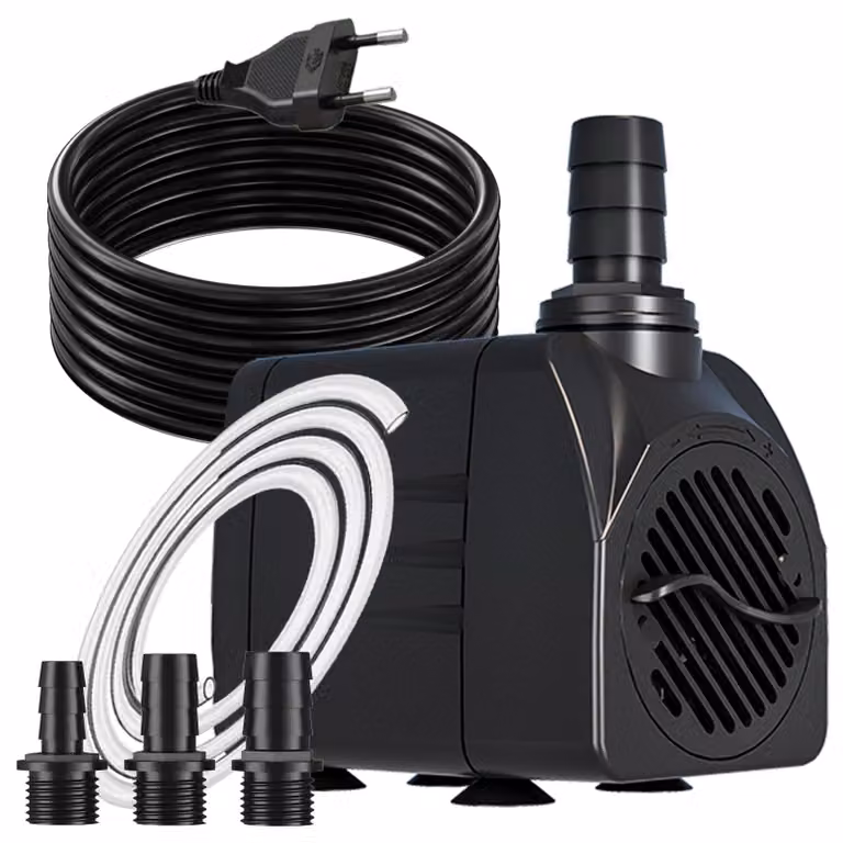 Pompa per fontana da 25W, portata 1500 litri/ora, con cavo da 3 metri, protezione contro il surriscaldamento, pompa per acquari ultrasilenziosa