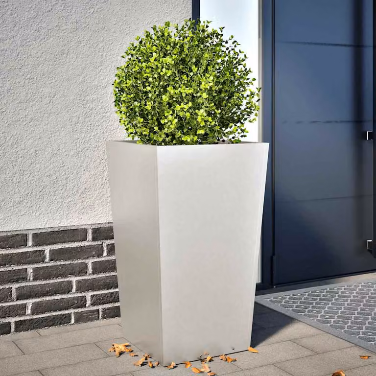 Fioriera da giardino vidaXL in acciaio inox argento H: 75 cm, L: 45 cm, P: 45 cm