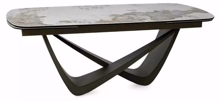 FURNLUX, tavolo da pranzo Maranello, colore bianco, dimensioni: 200 cm