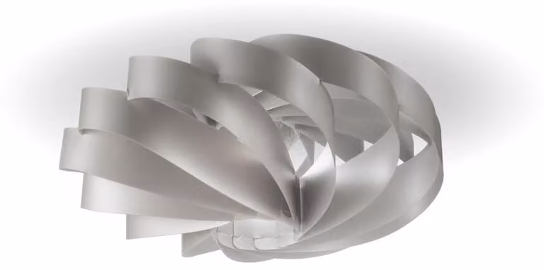 Plafoniera Moderna Flat Polilux ® Argento 1 Luce E14