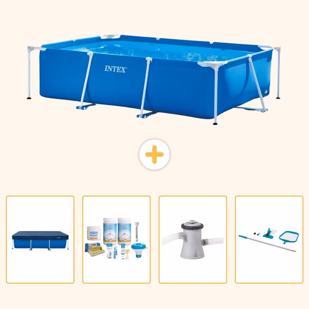 Piscina fuori terra rettangolare - 260x160x65 cm - 5 pezzi - Modello SCB7