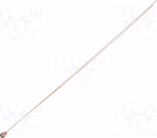 1 x Termistore NTC a montaggio passante, temperatura di esercizio -40÷300°C, resistenza 50kΩ, coefficiente di temperatura 3990K, tolleranza 2,5%, modello TT2-50KC3-9, per misurazioni di temperatura
