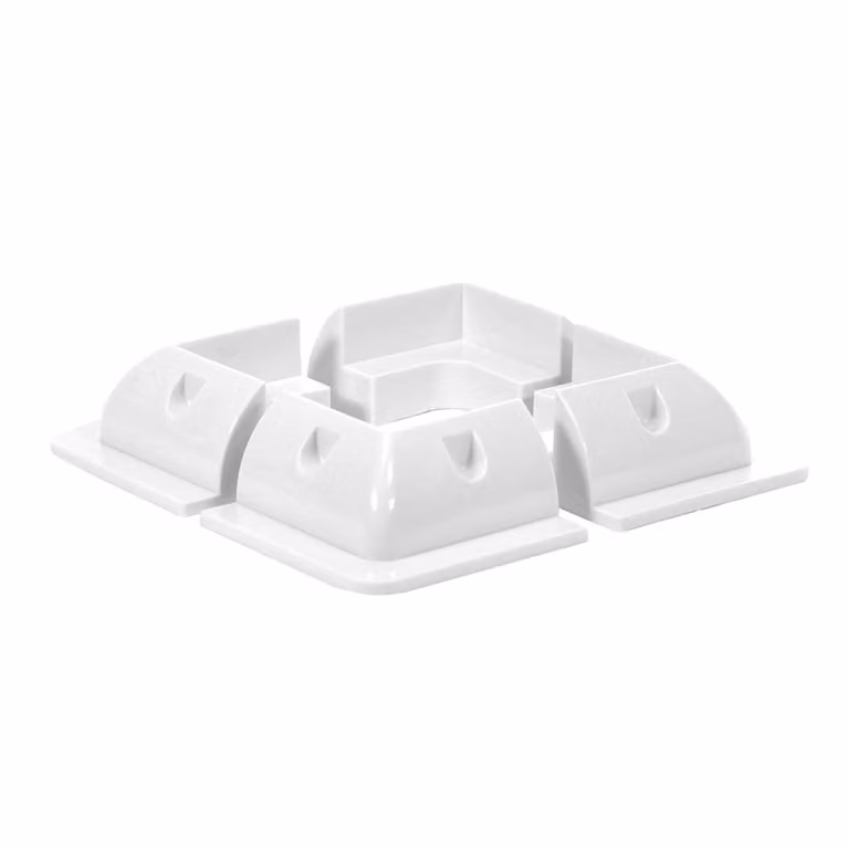 Set di profili angolari Offgridtec© ABS bianco 150x150mm
