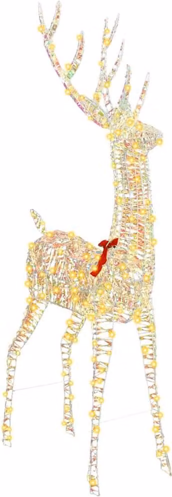 renna 3D con 250 LED bianco caldo 180 cm animale domestico