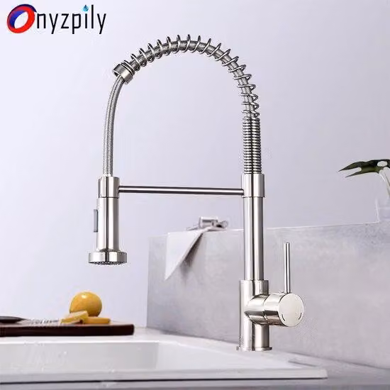 Rubinetto da cucina girevole - Rubinetto flessibile per la ristorazione - Cromo opaco