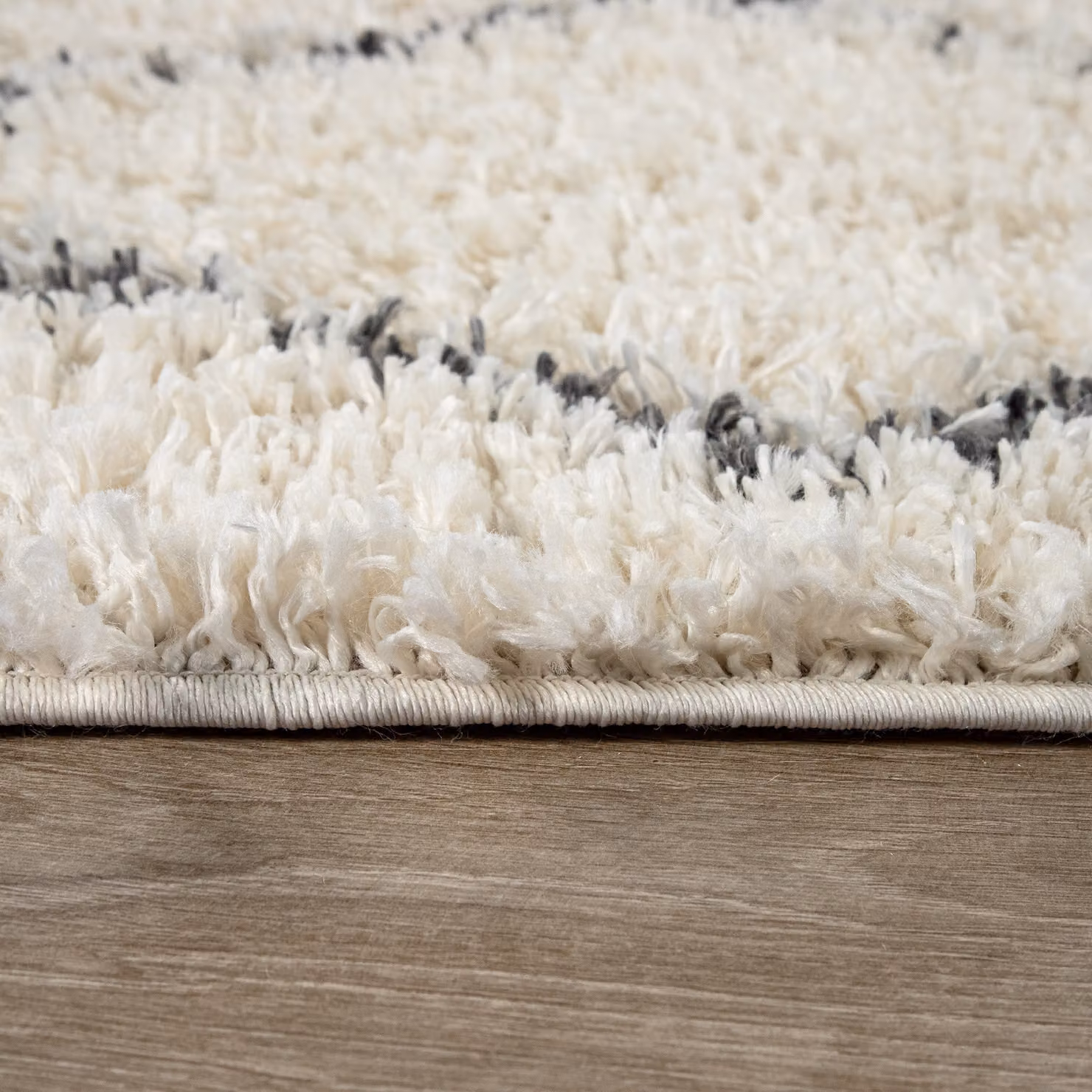Tappeto shaggy Kalea rotondo beige diametro: 120 cm – 2