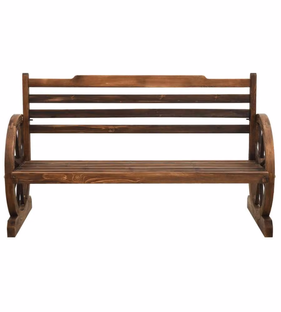Panchina da Giardino 122 cm in Legno Massello di Abete 313891