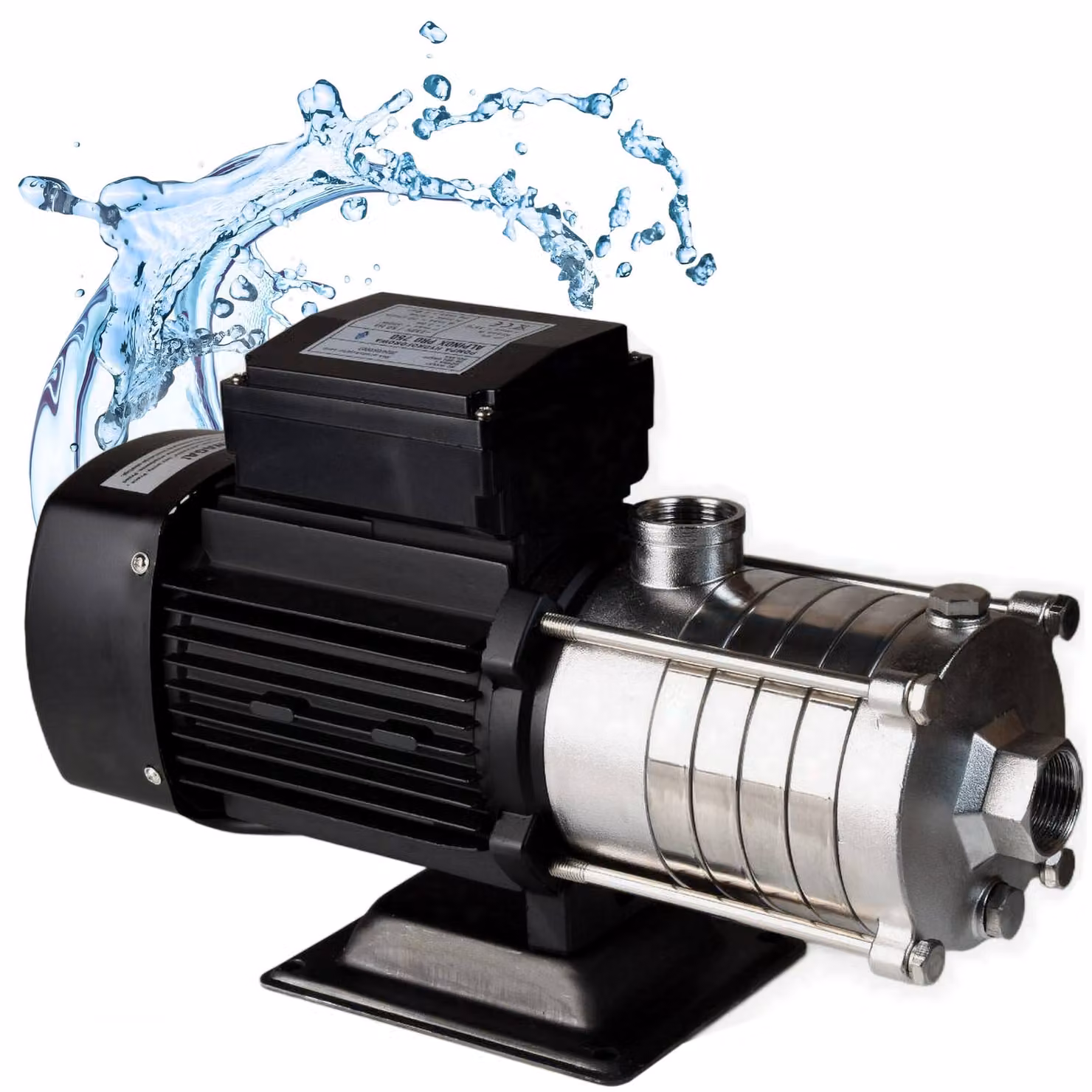 Pompa per acqua ALPINOX PRO 750 (550 W, 4200 l/h, prevalenza massima 47 m) - per acqua pulita - pompa da giardino per acquedotti domestici Pompa per irrigazione PREMIUM INOX