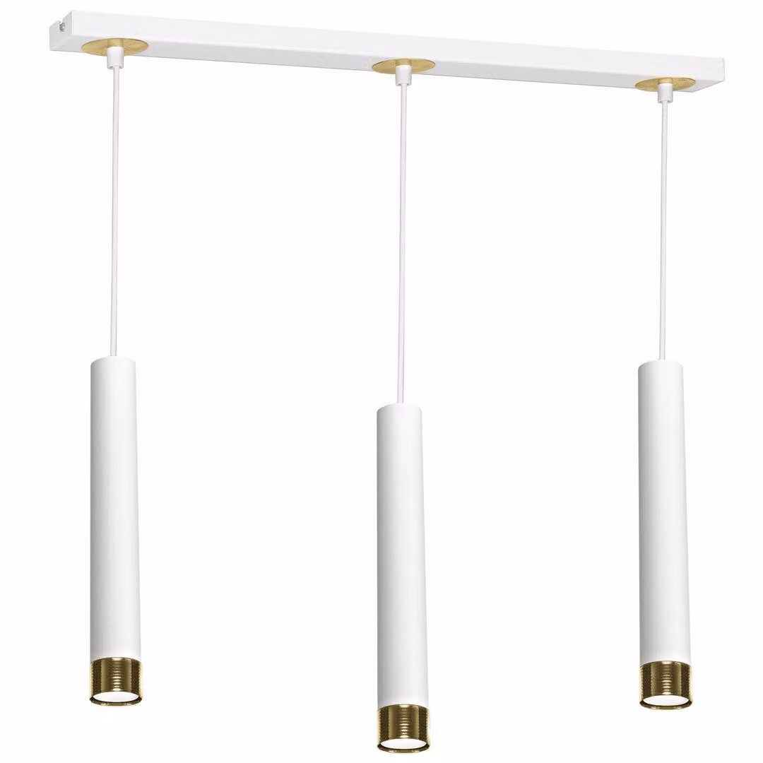Lampadario DANI bianco e oro, 3xGU10x40W, metallo, dimensioni: 90x60x6 cm, IP20, Milagro