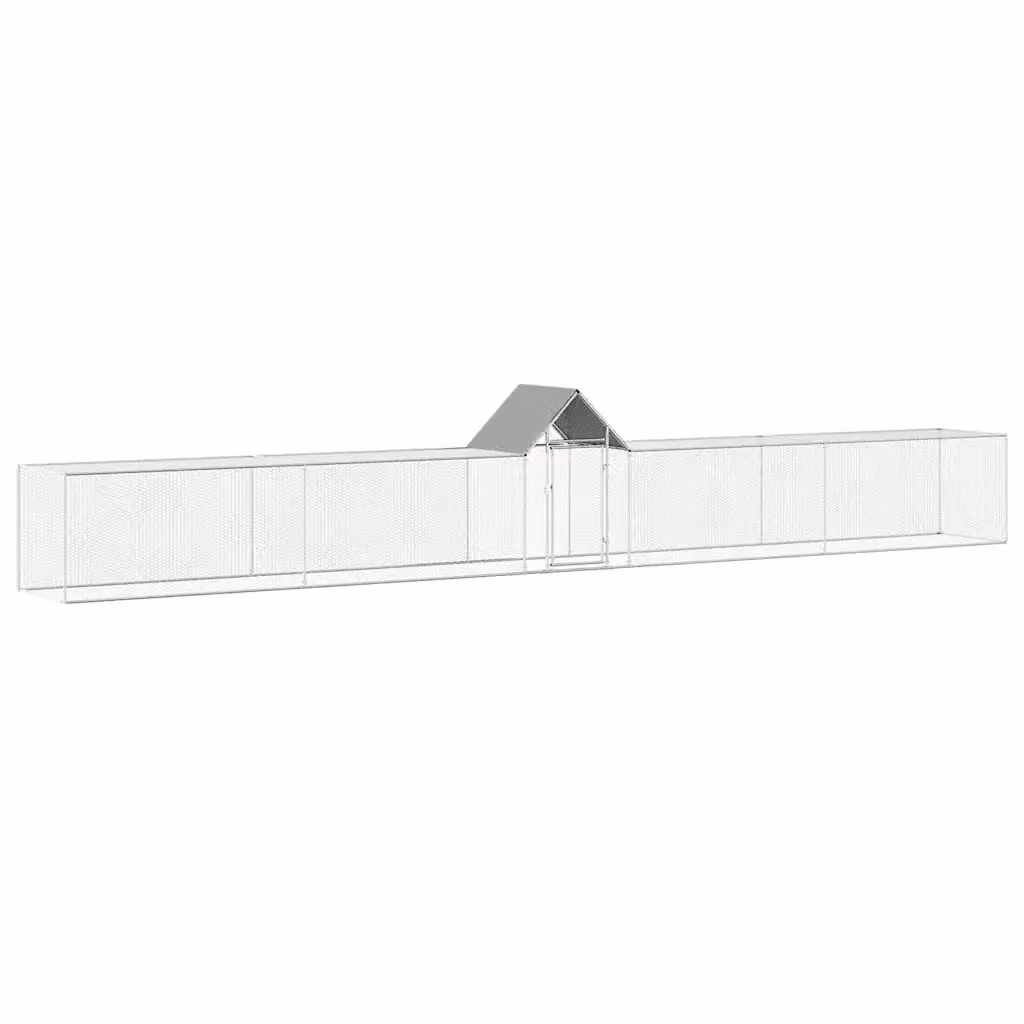 Pollaio Videx in Acciaio Zincato Colore Silver L: 9 m, P: 1 m, H: 1,5 m – 2