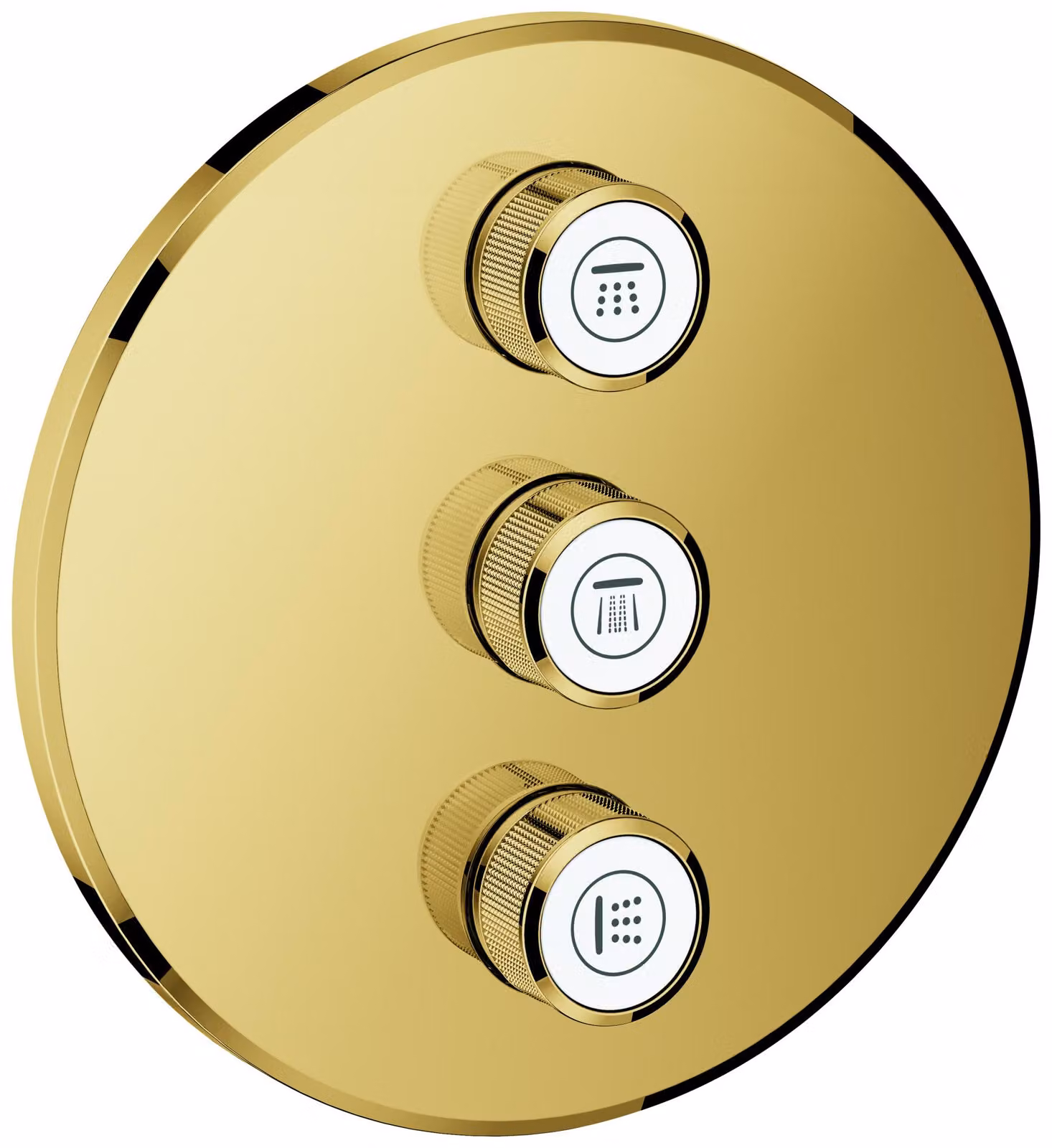 Grohe Grohtherm SmartControl vanne à 3 voies dissimulée, rosace murale ronde, 29122GL0, 29122GL0