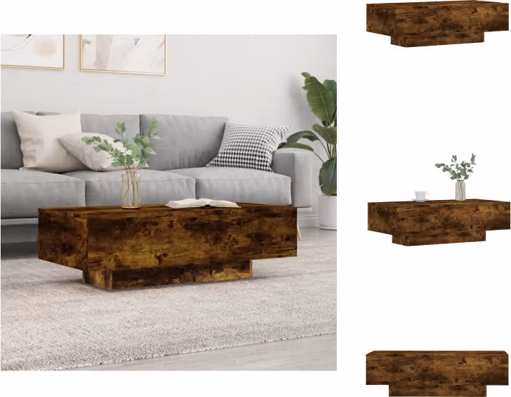 vidaXL Tavolino in rovere affumicato 100x49,5x31 cm materiale a base di legno - Tavolini da caffè