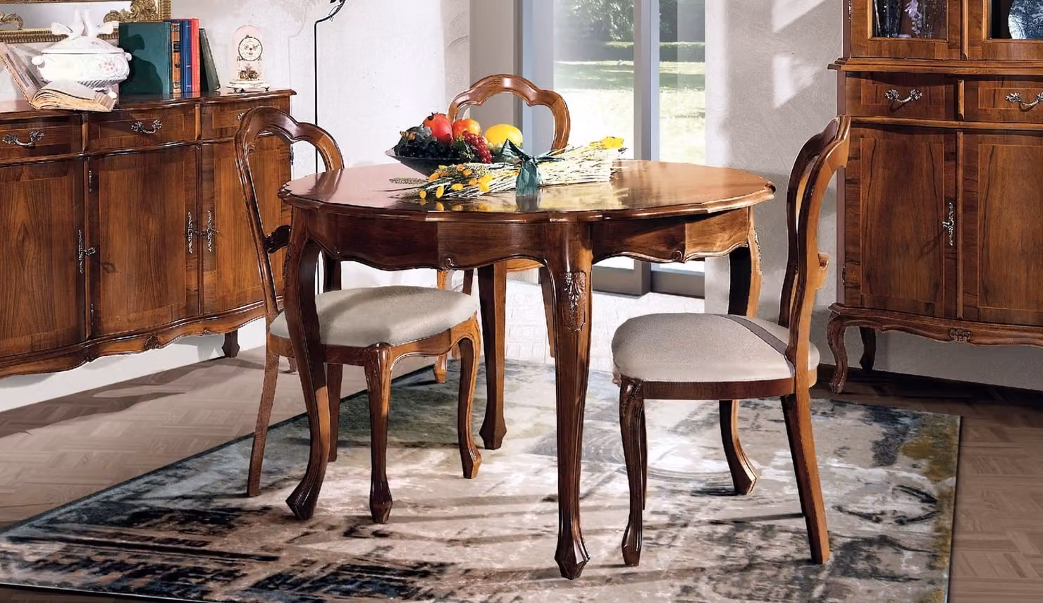 Esstisch Runder Tisch Design Luxus Italienische Möbel Holzmöbel Rund Tische