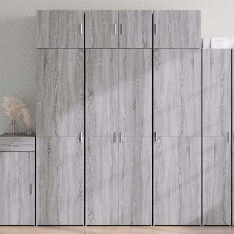 Armadietto a muro vidaXL Grigio Moderno con ante a battente e ripiani interni L: 70 cm, P: 42,5 cm, H: 225 cm
