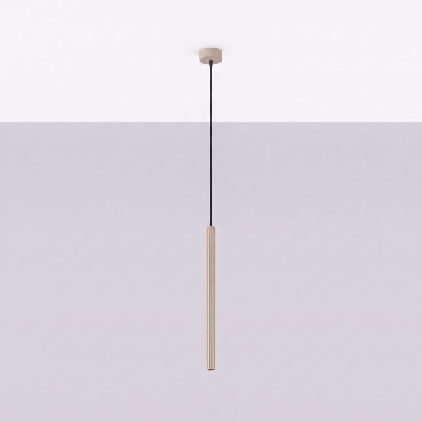 Lampada a sospensione ARCHE 1 taupe 1xG9 8W acciaio 120x8x8cm Sollux Lighting