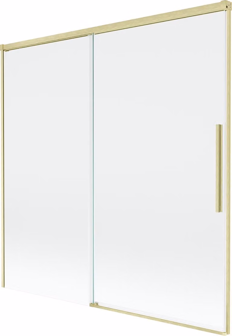 Mexen Rox paratia per doccia con due ante scorrevoli 160 x 150 cm, trasparente, oro spazzolato - 8C9-160-001-55-00