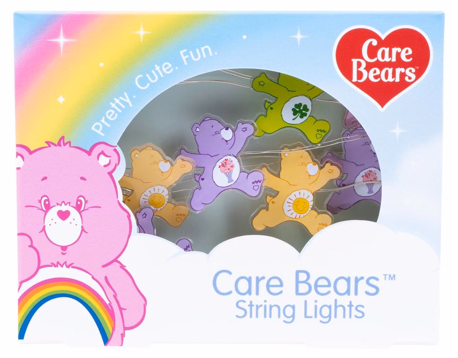 Catena luminosa con 20 figure, lunghezza 2 metri, alimentata a batteria, ideale per la cameretta dei bambini