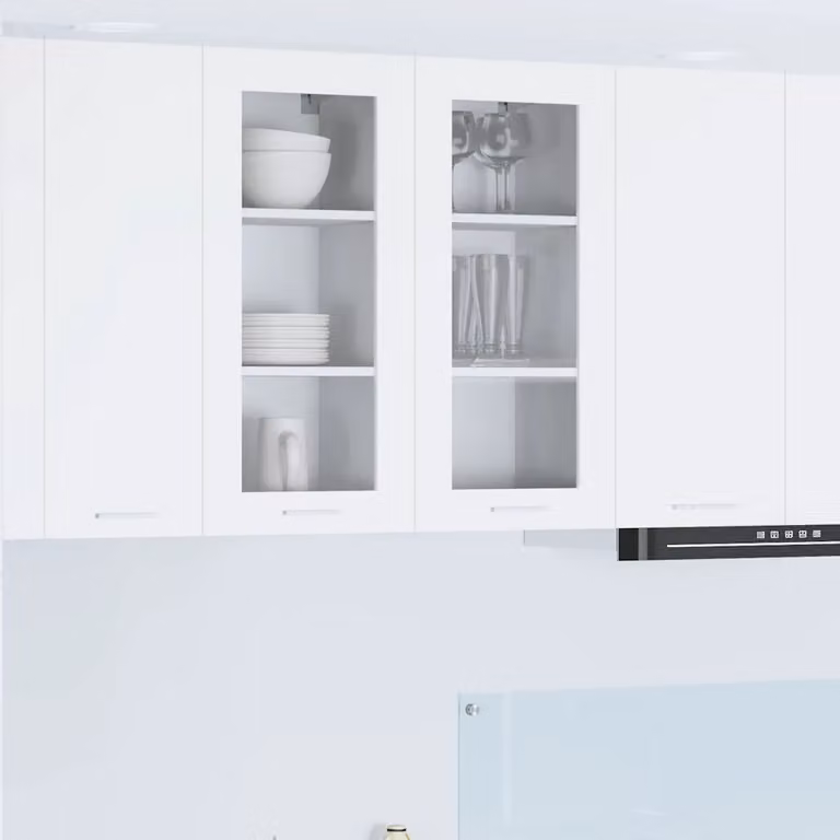 Armadio pensile da cucina moderno vidaXL in MDF bianco con ante a battente L 40 cm, P 31 cm, H 80 cm
