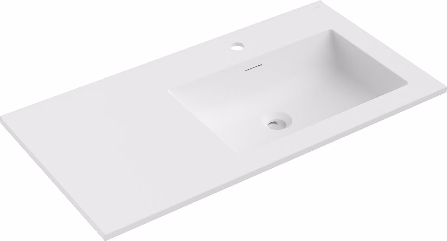 Mexen Otis lavandino incassato da appoggio destro 91 x 46,5 cm, bianco opaco - 25189001P