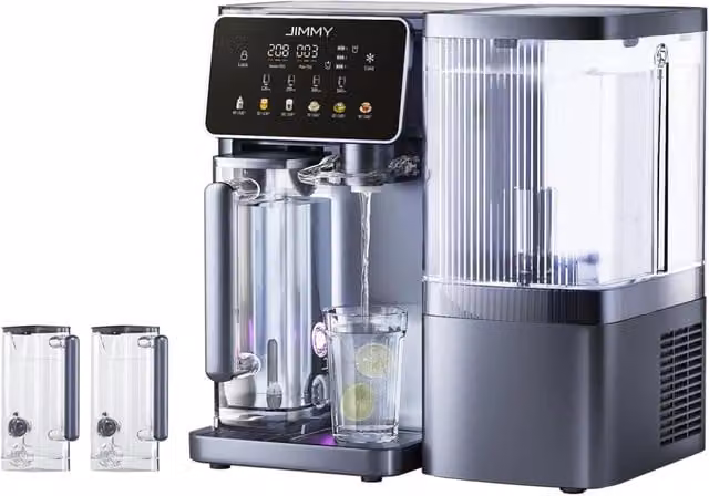 Purificatore d'Acqua a Osmosi Inversa da Banco JIMMY R9 Pro Grigio con Display Touch e Serbatoio Rimovibile