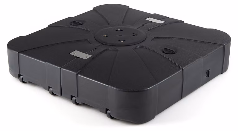 COSTWAY Supporto per ombrellone con rotelle, riempibile fino a 130 kg, trasportabile, supporto per ombrelloni grandi, supporto per ombrelloni da giardino, terrazza