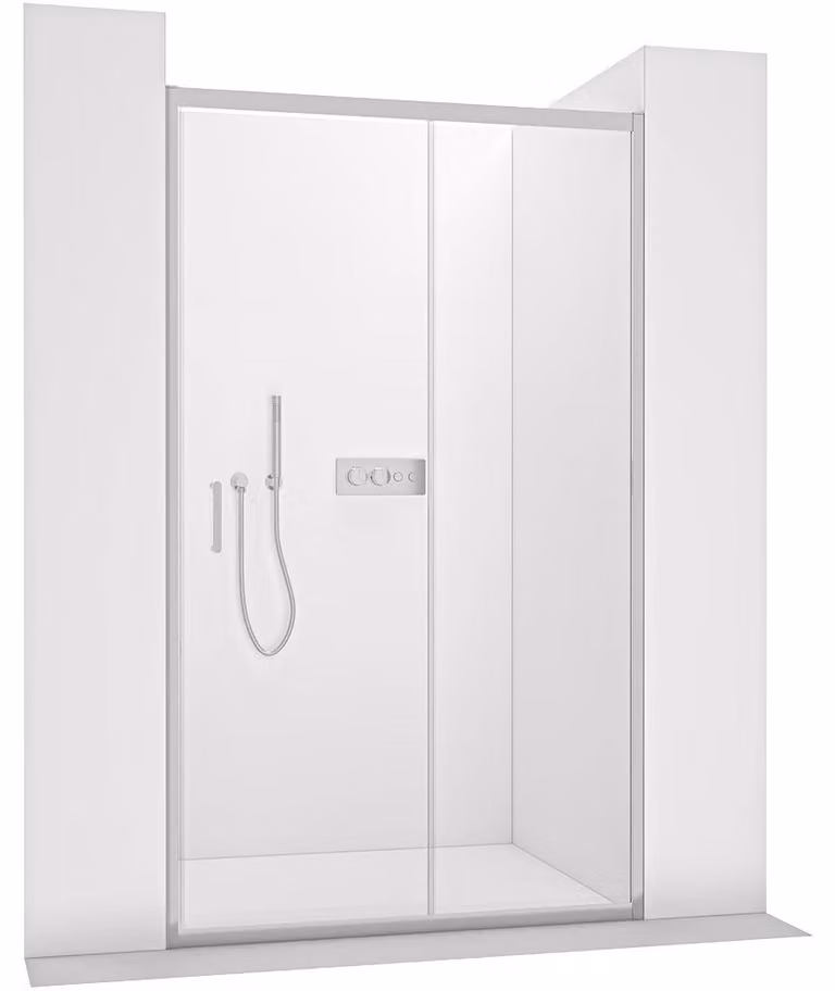 Porta scorrevole per box doccia Orlano, sinistra/destra - 5 mm - cromo, vetro trasparente - 100x195 cm