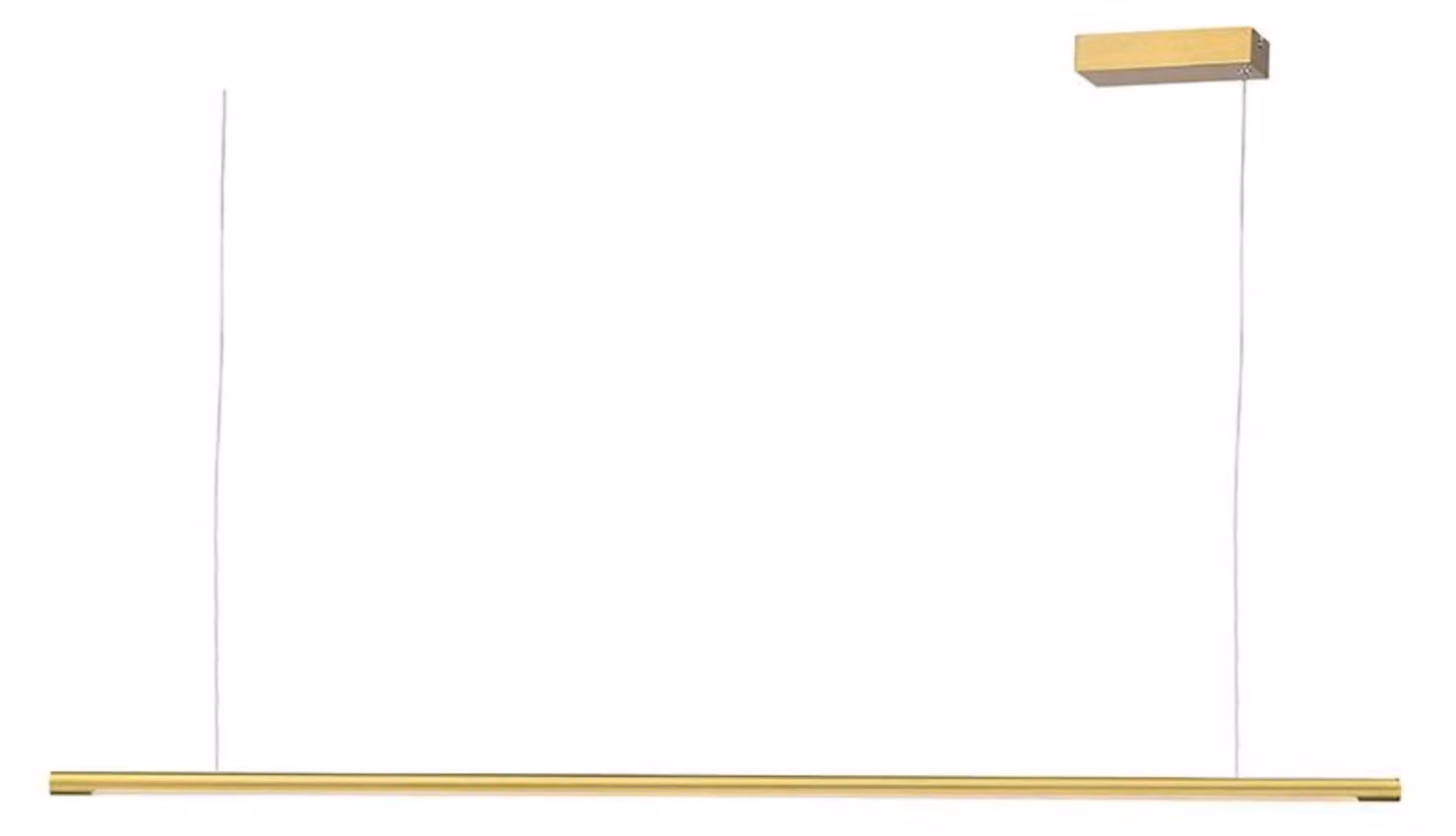 Lampada a sospensione a LED ACA, 18 W, 3000 K, 1440 lm, ottone, dimmer touch, 105 x 1,8 x 150 cm, Avenue ZM16LEDP105AB