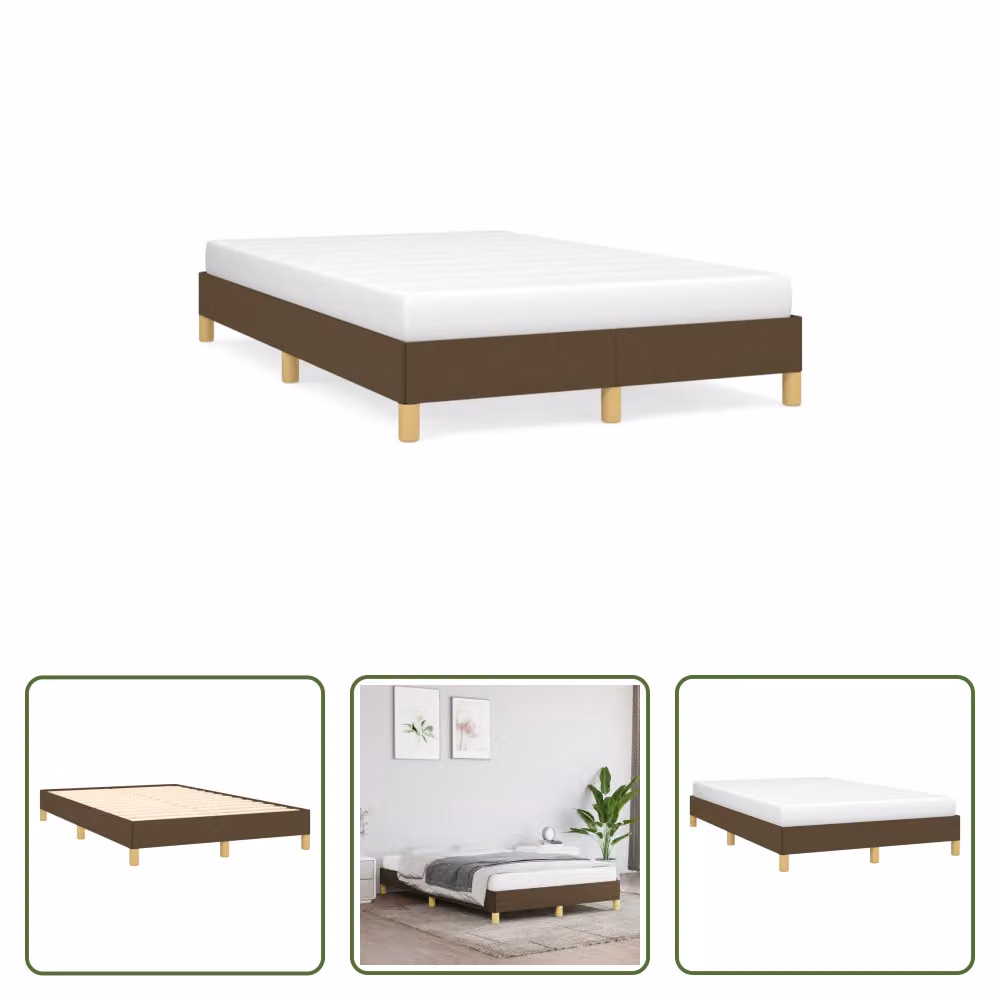 The Living Store rete marrone scuro 120x190 cm in tessuto
