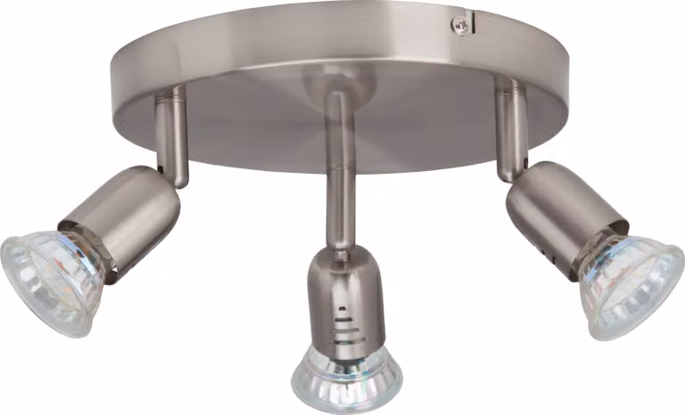 BRILLANTE faretto LED Loona | applique senza tempo | 3 fiamme | metallo | ferro | teste orientabili | 3x GU10 max 3 W
