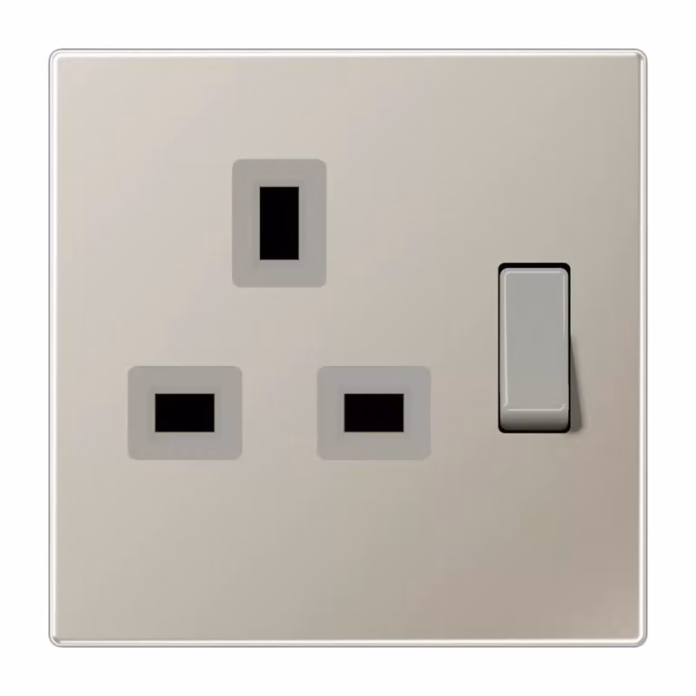 Jung ES3171 Presa con interruttore 13 A 250 V ~ Acciaio inossidabile