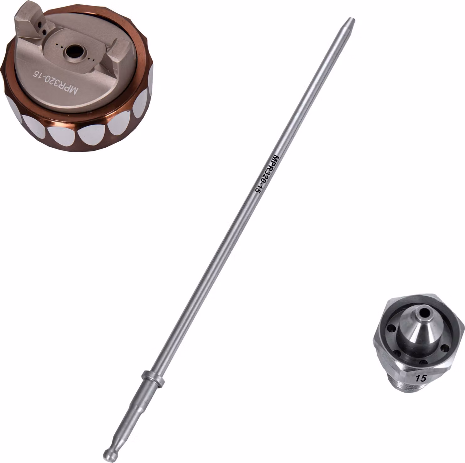 BenBow ugello singolo 1,5 mm per pistola a spruzzo PK80 Ugello di alta precisione per pistole a spruzzo - Alluminio e acciaio inox - Professionale