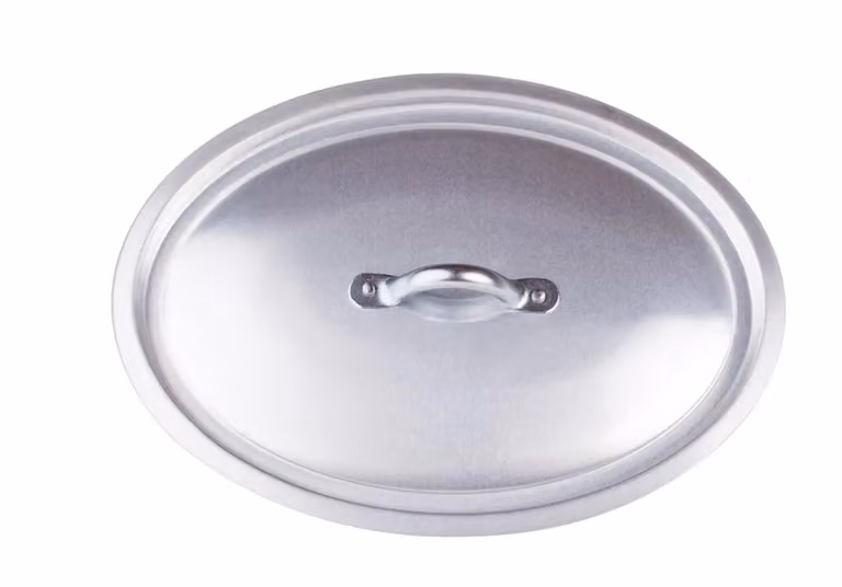 Coperchio Ovale in alluminio 3mm con ponticello, diam. 40cm