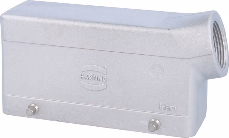 HARTING Han 24B EMC / High Temp Contenitore a manicotto basso, 1xPG21 uscita cavo laterale, per 2 staffe (nella parte inferiore)
