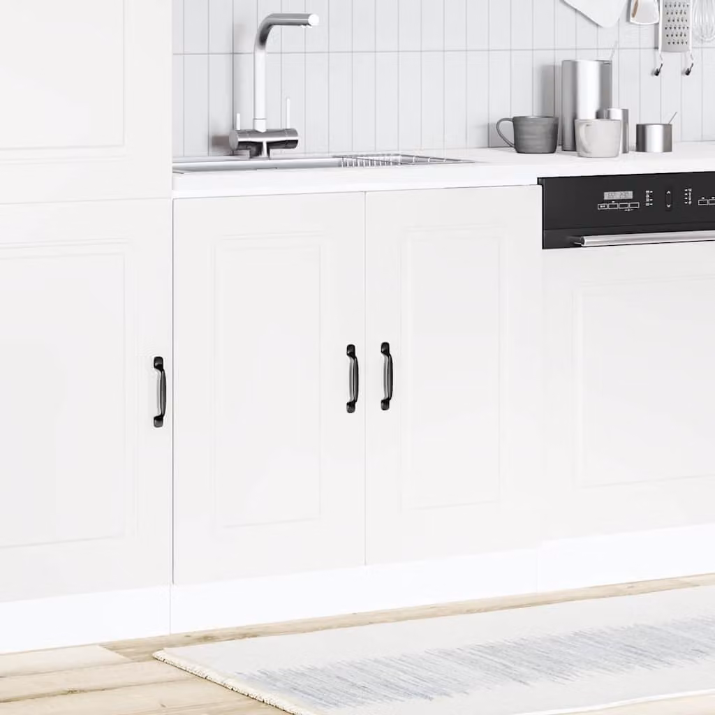 Base lavello mobile vidaXL Kalmar bianco in MDF con ante a battente L: 80 cm, P: 46 cm, H: 81,5 cm