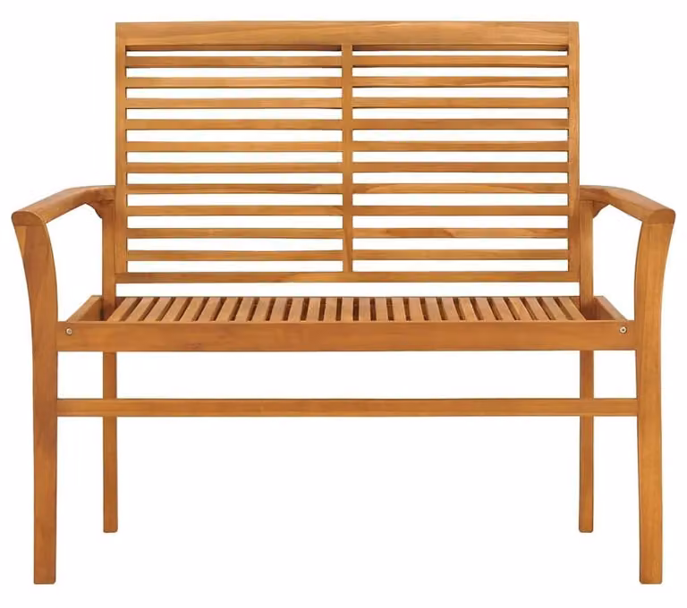 Panca da giardino in teak massello, 112 cm