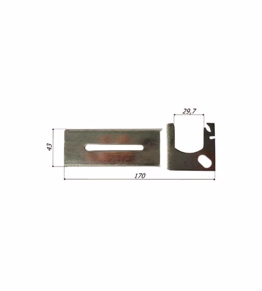 Supporto A Cassonetto Staffa Dx Mm 170X43