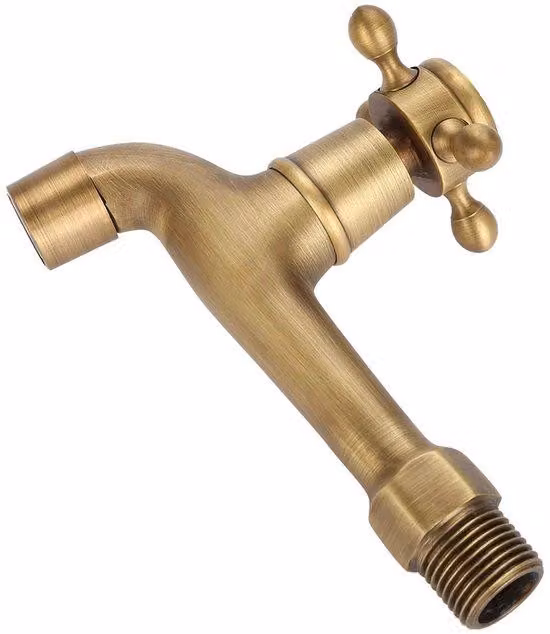 Miscelatore a parete in ottone massiccio - Rubinetto per acqua fredda - Resistente alla corrosione - Design antico - Lunghezza 12,5 cm - Miscelatore a parete