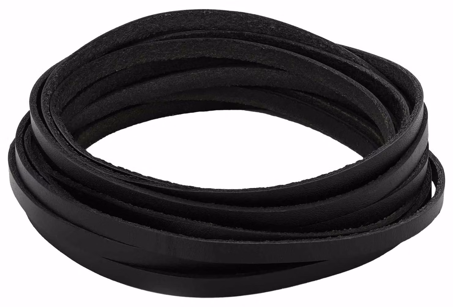 Cinghia in pelle, colore nero, dimensioni 1000 x 0,5 cm, materiale: pelle