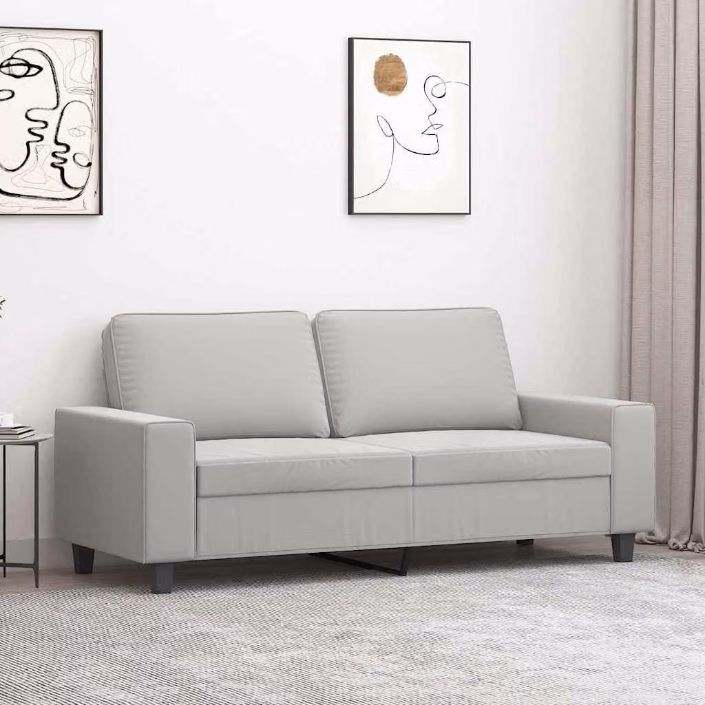 Divano a 2 posti vidaXL moderno in tessuto microfibra grigio per il tuo soggiorno