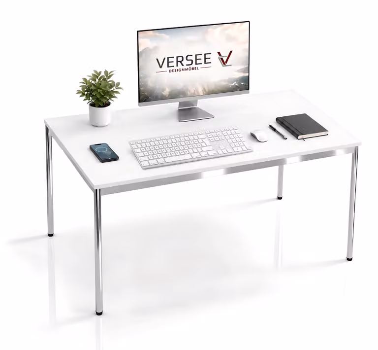 Scrivania / tavolo da conferenza VERSEE VST1 120x100 cm bianco - regolabile in altezza, stabile