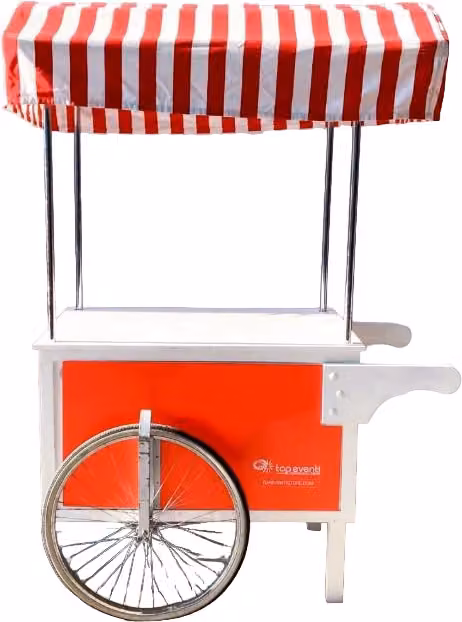 Carretto multifunzione retro in legno e metallo per feste ed eventi Top Eventi Store H: 170 cm, L: 138 cm, P: 96 cm