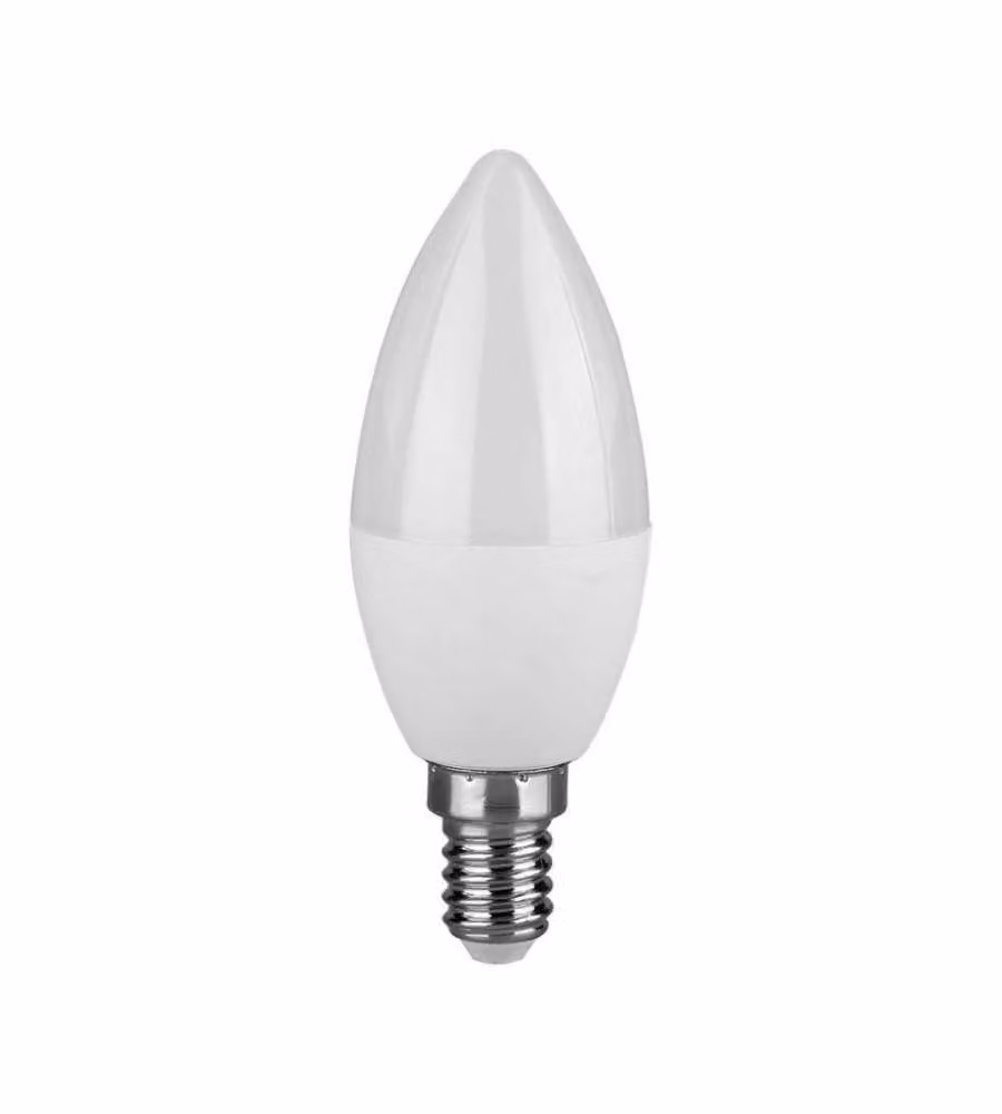 V-TAC Lampadina LED Chip Samsung E14 3.7W Candela Bianco Caldo 3000K