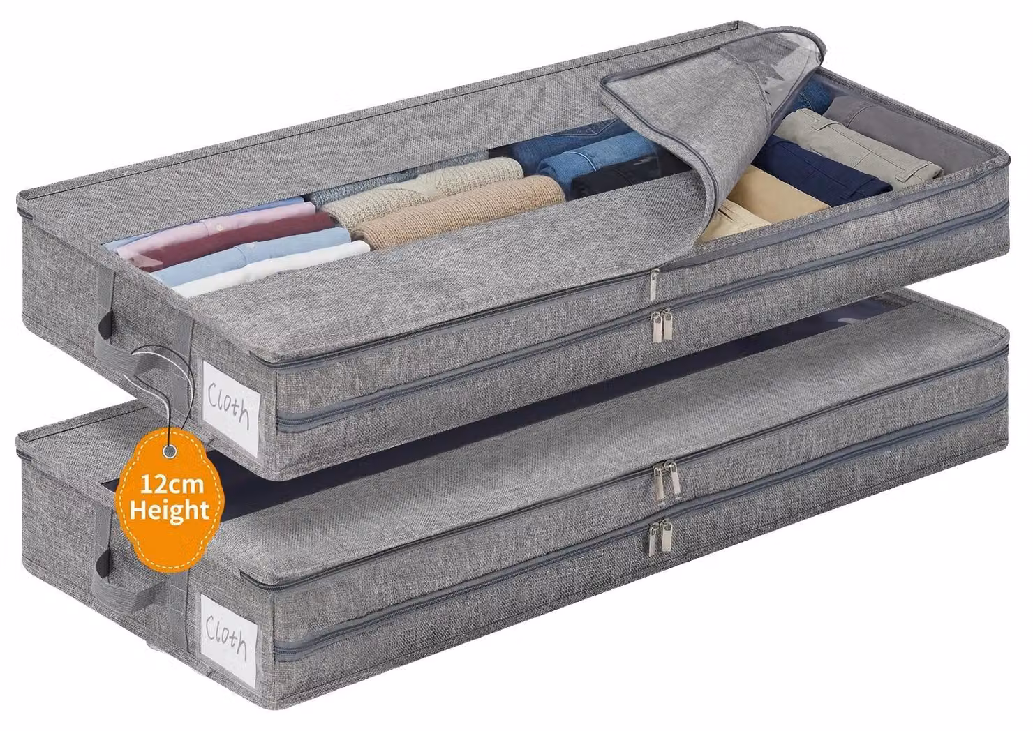 Borsa portaoggetti da mettere sotto il letto, design antipolvere, ampia capienza, 85x40x12 cm
