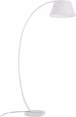 Lampada da terra Bizzotto bianca per giardino, design moderno, IP44, E27, 20 W, L/P/H: 43 x 18 x 180 cm