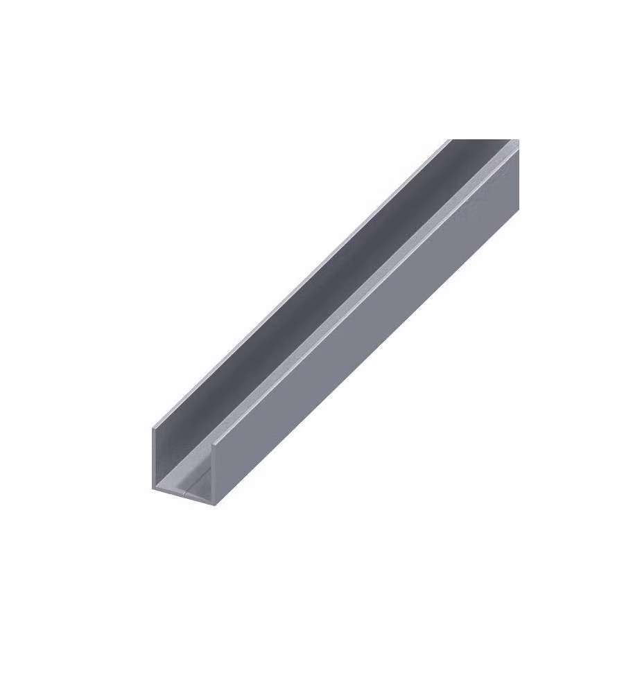 ALFER Profilo a U Alluminio Naturale 7,5x1mm Lunghezza 1m