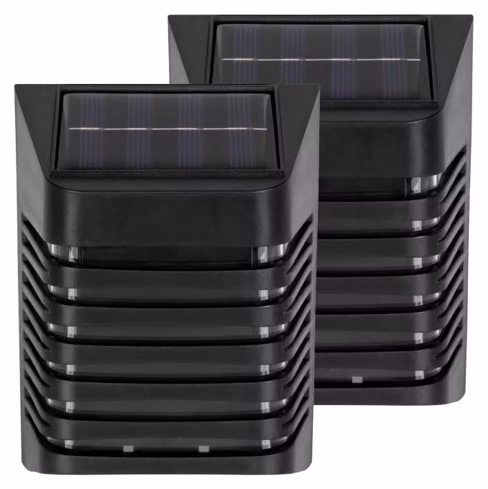 Rebel ZAR0586 - Lampada da parete solare per giardino, set di 2 pezzi