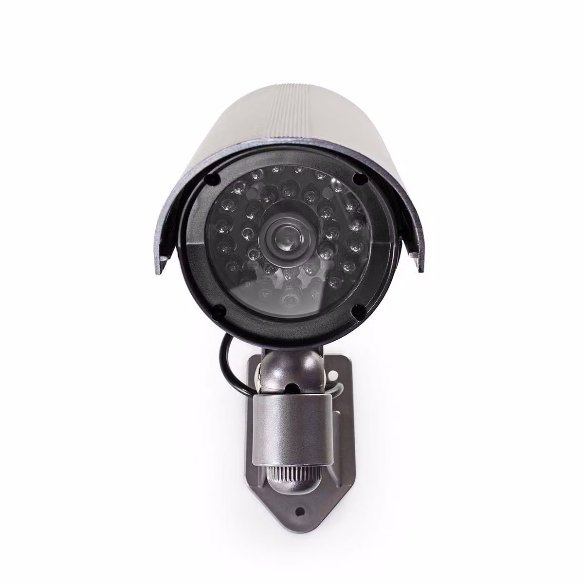 Telecamera di sorveglianza fittizia Nedis - globo - IP44 - a batteria - per esterni - incl. montaggio a parete - grigio
