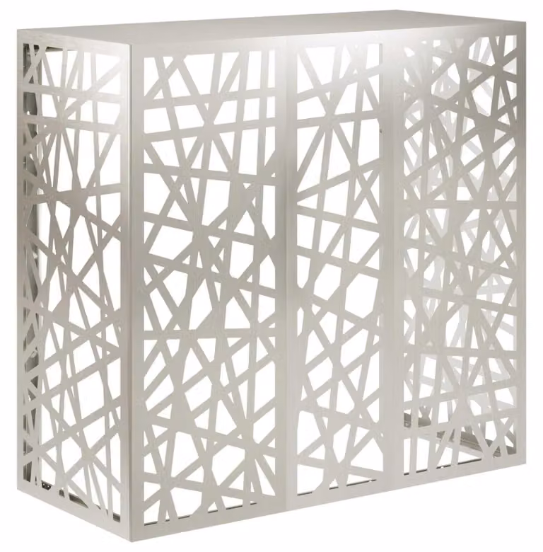 Coperchio per aria condizionata argento 110 x 50 x 105 cm in acciaio inox