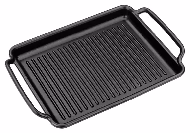Piastra con grill in alluminio pressofuso antiaderente per induzione, linea Solid +, diam. 40cm