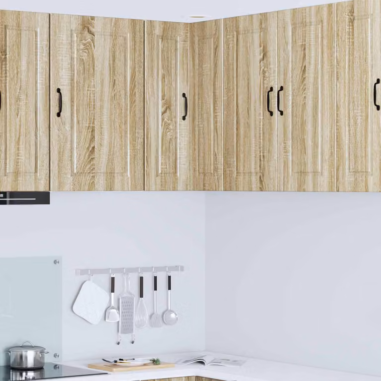 Mobile angolare da parete vidaXL PORTO in Rovere Sonoma, L/P/H: 57 x 57 x 80 cm